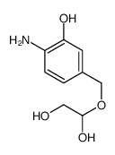 1-[(4-amino-3-hydroxyphenyl)methoxy]ethane-1,2-diol Structure