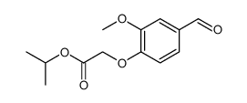 Acetic acid, 2-(4-formyl-2-methoxyphenoxy)-, 1-methylethyl ester Structure
