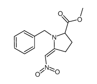 1-benzyl-5-nitromethylene-pyrrolidine-2-carboxylic acid methyl ester结构式