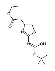 ethyl 2-[2-[(2-methylpropan-2-yl)oxycarbonylamino]-1,3-thiazol-4-yl]acetate Structure