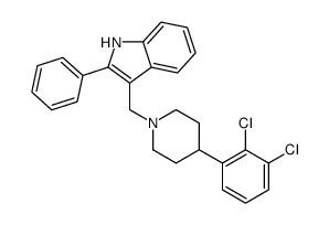 3-[[4-(2,3-dichlorophenyl)piperidin-1-yl]methyl]-2-phenyl-1H-indole Structure