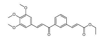 2-Propenoic acid, 3-(3-(1-oxo-3-(3,4,5-trimethoxyphenyl)-2-propenyl)ph enyl)-, ethyl ester, (E,E)-结构式