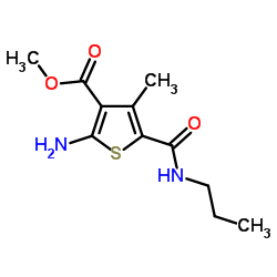 Methyl 2-amino-4-methyl-5-(propylcarbamoyl)-3-thiophenecarboxylate structure