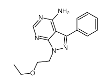 1-(2-ethoxyethyl)-3-phenylpyrazolo[3,4-d]pyrimidin-4-amine结构式