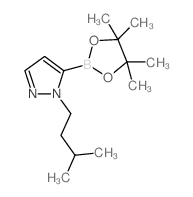 1-(3-甲基丁基)-5-(4,4,5,5-四甲基-1,3,2-二噁硼烷-2-基)-1H-吡唑结构式