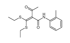 2-(bis(ethylthio)methylene)-3-oxo-N-(o-tolyl)butanamide Structure