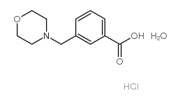 3-(MORPHOLIN-4-YLMETHYL)BENZOIC ACID HYDROCHLORIDE HYDRATE结构式