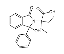 2-ethyl-2-(1-hydroxy-3-oxo-1-phenyl-isoindolin-2-yl)-butyric acid Structure