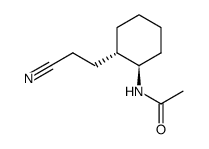 N-[(1R,2S)-2-(2-Cyano-ethyl)-cyclohexyl]-acetamide结构式