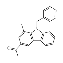 9-benzyl-1-methylcarbazol-3-yl methyl ketone结构式