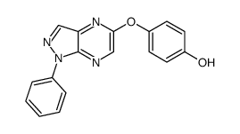 4-(1-phenylpyrazolo[3,4-b]pyrazin-5-yl)oxyphenol结构式