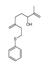 2-methyl-6-methylidene-8-phenylsulfanyloct-1-en-3-ol Structure