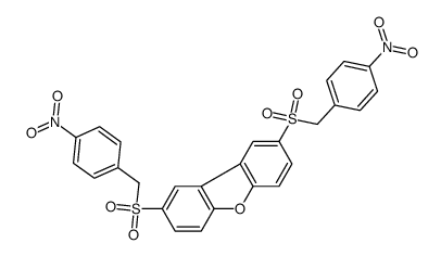 2,8-bis[(4-nitrophenyl)methylsulfonyl]dibenzofuran结构式