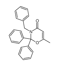 3-Benzyl-6-methyl-2,2-diphenyl-2,3-dihydro-[1,3]oxazin-4-one结构式