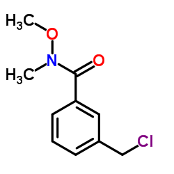 3-(Chloromethyl)-N-methoxy-N-methylbenzamide结构式