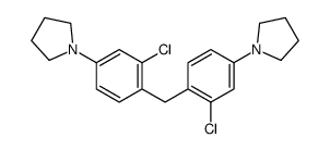 1-[3-chloro-4-[(2-chloro-4-pyrrolidin-1-ylphenyl)methyl]phenyl]pyrrolidine结构式