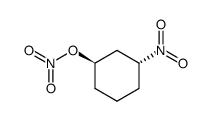 (+/-)-nitric acid-(trans-3-nitro-cyclohexyl ester) Structure