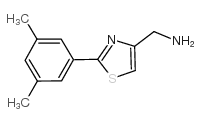 2-(3,5-二甲基苯基)-4-噻唑甲胺结构式