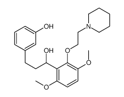 3-[3-[3,6-dimethoxy-2-(2-piperidin-1-ylethoxy)phenyl]-3-hydroxypropyl]phenol Structure