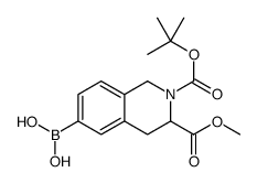 2,3(1H)-ISOQUINOLINEDICARBOXYLIC ACID, 6-BORONO-3,4-DIHYDRO-, 2-(1,1-DIMETHYLETHYL) 3-METHYL ESTER Structure