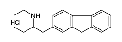 2-(9H-fluoren-2-ylmethyl)piperidine,hydrochloride结构式