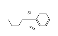 trimethyl(3-phenylhept-1-en-3-yl)silane Structure