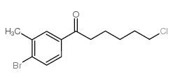 1-(4-BROMO-3-METHYLPHENYL)-6-CHLORO-1-OXOHEXANE结构式