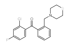 2-CHLORO-4-FLUORO-2'-THIOMORPHOLINOMETHYL BENZOPHENONE structure