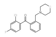 2-CHLORO-4-FLUORO-2'-THIOMORPHOLINOMETHYL BENZOPHENONE结构式