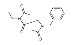 7-Benzyl-2-ethyl-2,7-diazaspiro[4.4]nonane-1,3,8-trione结构式