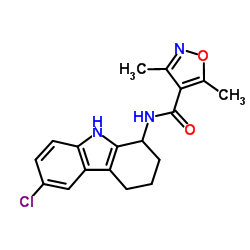 N-(6-Chloro-2,3,4,9-tetrahydro-1H-carbazol-1-yl)-3,5-dimethyl-1,2-oxazole-4-carboxamide Structure