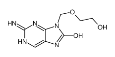 2-amino-9-(2-hydroxyethoxymethyl)-7H-purin-8-one Structure