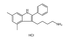 1H-Indole-3-butanamine, 4,6-dimethyl-2-phenyl-, hydrochloride Structure