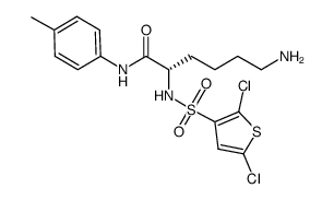 (s)-6-amino-2-(2,5-dichloro-thiophene-3-sulfonylamino)-hexanoic acid p-tolylamide结构式