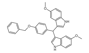 5-methoxy-3-[(5-methoxy-1H-indol-3-yl)-(4-phenylmethoxyphenyl)methyl]-1H-indole Structure