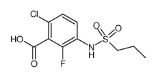 6-chloro-2-fluoro-3-(propane-1-sulfonamido)benzoic acid结构式