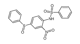 2-Nitro-4-phenylsulfinyl-N-phenylsulfonyl-anilin Structure
