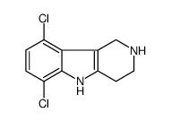 6,9-dichloro-2,3,4,5-tetrahydro-1H-pyrido[4,3-b]indole结构式