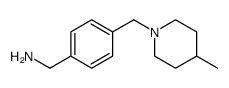 Benzenemethanamine, 4-[(4-methyl-1-piperidinyl)methyl] Structure