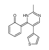 6-(2-methyl-5-thiophen-3-yl-1H-pyrimidin-6-ylidene)cyclohexa-2,4-dien-1-one结构式