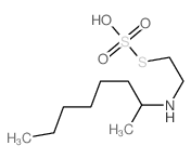 Thiosulfuric acid (H2S2O3), S-[2-[(1-methylheptyl)amino]ethyl] ester structure