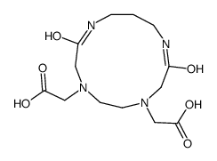 2-[7-(carboxymethyl)-2,9-dioxo-1,4,7,10-tetrazacyclotridec-4-yl]acetic acid结构式