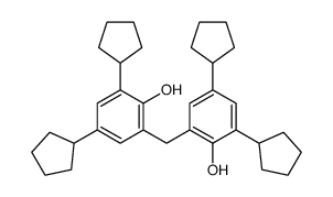 2,4-dicyclopentyl-6-[(3,5-dicyclopentyl-2-hydroxyphenyl)methyl]phenol Structure