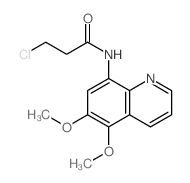 3-chloro-N-(5,6-dimethoxyquinolin-8-yl)propanamide结构式