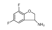 3-Benzofuranamine, 5,7-difluoro-2,3-dihydro结构式