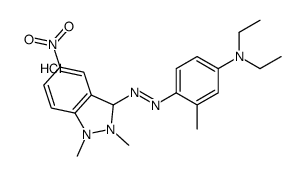 3-[[4-(diethylamino)-o-tolyl]azo]-1,2-dimethyl-5-nitro-1H-indazolium chloride structure