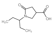 5-oxo-1-pentan-3-ylpyrrolidine-3-carboxylic acid Structure