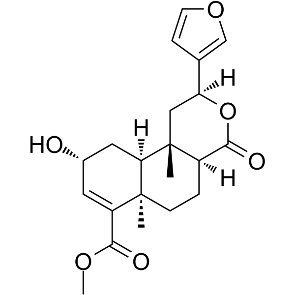 (2S)-2β-(3-Furyl)-9α-hydroxy-6aα,10bβ-dimethyl-4-oxo-1,4,4aα,5,6,6a,9,10,10aα,10b-decahydro-2H-naphtho[2,1-c]pyran-7-carboxylic acid methyl ester picture