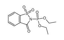 diethyl 2-(3-oxo-2,3-dihydro-1,2-benzisosulfonazolyl)phosphonate结构式
