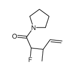 (2R,3R)-2-fluoro-3-methyl-1-pyrrolidin-1-ylpent-4-en-1-one结构式